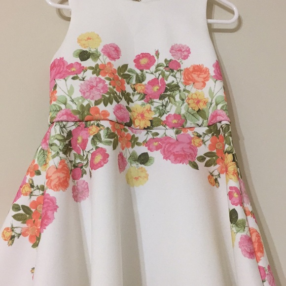 GB Girls; Floral Placement Fit-And-Flare Dress - Picture 2 of 7